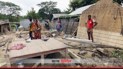 পদ্মার ভাঙনে দিশেহারা লোকজন