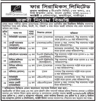 নয় ক্যাটাগরিতে নিয়োগ