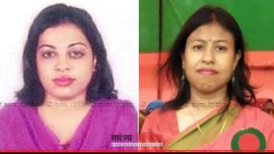 নাজনীন সুলতানা ও শাশ্বতী শীল (ছবি&ndash; প্রতিনিধি)