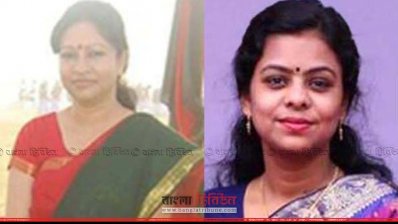 শাম্মী ইসলাম ও সুবর্ণা রানী সাহা (ছবি&ndash; প্রতিনিধি)