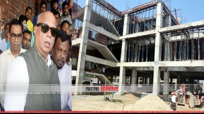 সিরাজগঞ্জে নির্মাণাধীন শহীদ এম মনসুর আলী মেডিক্যাল কলেজ ও হাসপাতাল পরিদর্শন করেন স্বাস্থ্যমন্ত্রী মোহাম্মদ নাসিম