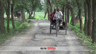 সংস্কারের অভাবে হাকিমপুর পৌরসভার সড়কগুলোর বেহাল দশা