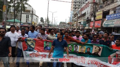 গ্রেনেড হামলার রায়কে স্বাগত জানিয়ে মিছিল