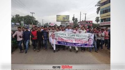 যুবদলের বিক্ষোভ মিছিল