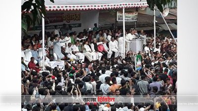 ঐক্যফ্রন্টের সমাবেশে বক্তব্য দিচ্ছেন ড. কামাল হোসেন