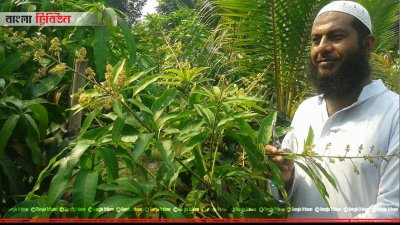 নিজের বাগানে গোলাম মওলা