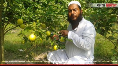 নিজের বাগানে গোলাম মওলা