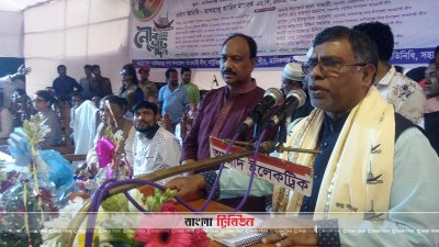 সংবর্ধনা অনুষ্ঠানে বক্তব্য রাখেন স্বাস্থ্য প্রতিমন্ত্রী জাহিদ মালেক স্বপন