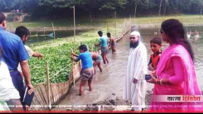 অভিযানে ইউএনও ও নির্বাহী ম্যাজিস্ট্রেট সুবর্ণা রানী সাহা 