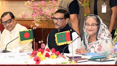 ঐক্যফ্রন্টের সঙ্গে সংলাপে কথা বলছেন প্রধানমন্ত্রী শেখ হাসিনা (ছবি&ndash; ফোকাস বাংলা)