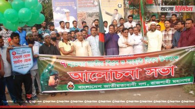 জাতীয় বিপ্লব ও সংহতি দিবসে রাজশাহী মহানগর বিএনপির আলোচনা সভা