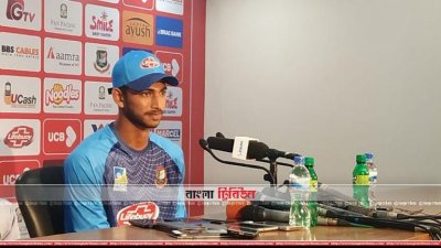 সংবাদ সম্মেলনেও সপ্রতিভ নাঈম হাসান