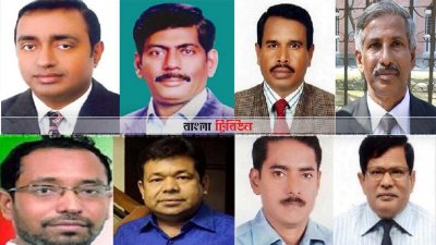 আসাদ, জয়ন্ত, এমএ মজিদ, এস এম মশিউর রহমান, মেহেদী হাসান রনি, মনির খান, সাইফুল ইসলাম ফিরোজ ও শহিদুজ্জামান বেল্টু (ছবি&ndash; প্রতিনিধি)