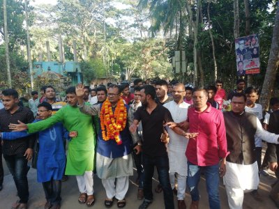নির্বাচনি এলাকায় গোলাম ফারুক পিংকু