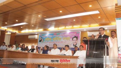বক্তব্য রাখছেন মাহবুব উল আলম হানিফ