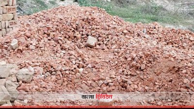 রাস্তা নির্মাণে ব্যবহৃত নিম্নমানের ইট