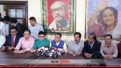 সংবাদ সম্মেলনে বক্তব্য রাখছেন আব্দুর রহমান