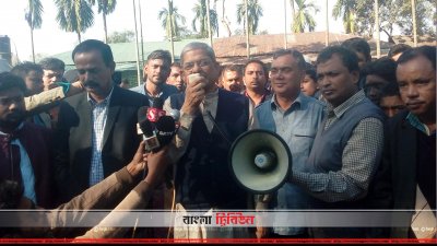 ঠাকুরগাঁওয়ে নির্বাচনি প্রচারণায় মির্জা ফখরুল ইসলাম আলমগীর