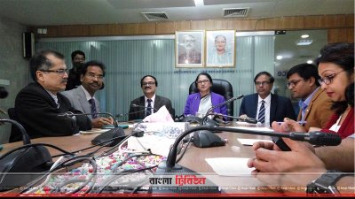 সংবাদ সম্মেলনে রৌনক জাহান