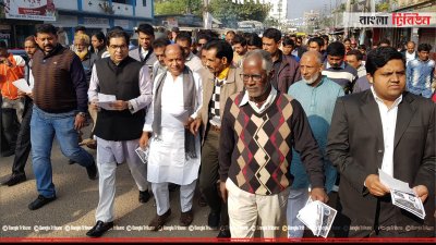 যশোরে নির্বাচনি গণসংযোগে আওয়ামী লীগের প্রার্থী কাজী নাবিল আহমেদ