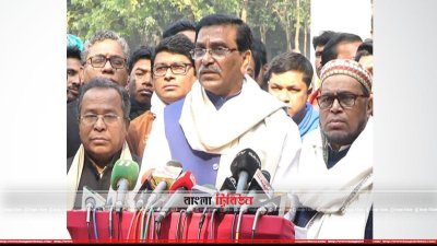 কথা বলছেন মাহবুবউল আলম হানিফ (ছবি&ndash; প্রতিনিধি)