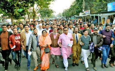 মির্জা ফখরুলের পক্ষে বিএনপির গণসংযোগ