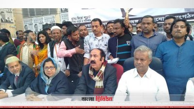 ঢাকা-৪ আসনে মহাজোট ও জাতীয় পার্টির প্রার্থী আবু হোসেন বাবলার নির্বাচনি প্রচারণা