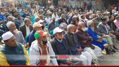 যশোরে আওয়ামী লীগের প্রার্থী কাজী নাবিল আহমেদের নির্বাচনি সভায় মানুষের ভিড়