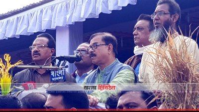 বক্তব্য রাখছেন মাহমুদুর রহমান মান্না (ছবি&ndash; প্রতিনিধি)