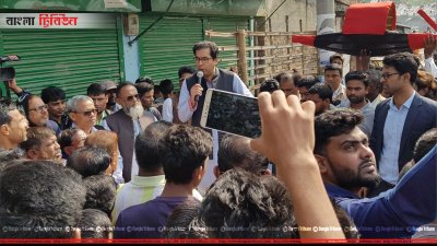 নির্বাচনি প্রচারণায় যশোর-৩ আসনে আওয়ামী লীগের প্রার্থী কাজী নাবিল আহমেদ 