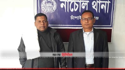 গ্রেফতারকৃত দুরুল হোদা (৫০) ও হামিদুর রহমান মুকুল (ডান দিক থেকে)