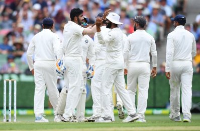 বুমরাহর উইকেট উদযাপন