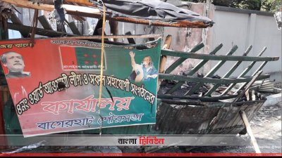 বাগেরহাটে আ.লীগের কার্যালয়ে আগ্নিসংযোগ