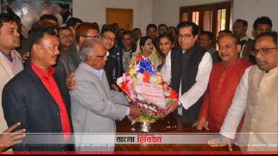 ফুলেল শুভেচ্ছায় সিক্ত যশোর-৩ আসনের এমপি কাজী নাবিল আহমেদ