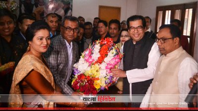 ফুলেল শুভেচ্ছায় সিক্ত যশোর-৩ আসনের এমপি কাজী নাবিল আহমেদ
