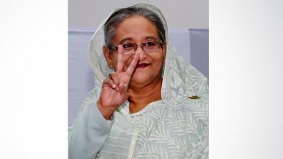 ৩০ ডিসেম্বর ভোট দেওয়ার পর প্রধানমন্ত্রী শেখ হাসিনা (ছবি- ফোকাস বাংলা) 