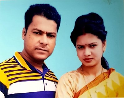 লিটন দেবনাথ ও তার স্ত্রী লাভলী দেবনাথ