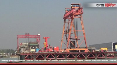 পায়রা সেতুর কাজ চলছে