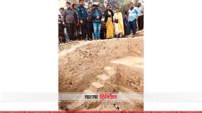 খননকৃত স্থান পরিদর্শন করছেন জেলা প্রশাসক সায়লা ফারজানা
