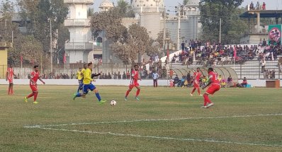 মুক্তিযোদ্ধা-শেখ জামাল ম্যাচের একটি মুহূর্ত