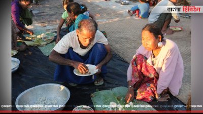 বান্দরবান সীমান্তে বৌদ্ধ শরণার্থীরা