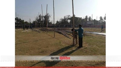 টেকনাফে ইয়াবা কারবারিদের আত্মসমর্পণে মঞ্চ তৈরির কাজ চলছে
