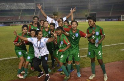 জয়ের পর বাংলাদেশ দলের উল্লাস