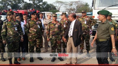 বেনাপোল সীমান্ত পরিদর্শনে এনডিসি প্রতিনিধিদল (ছবি&ndash; প্রতিনিধি)