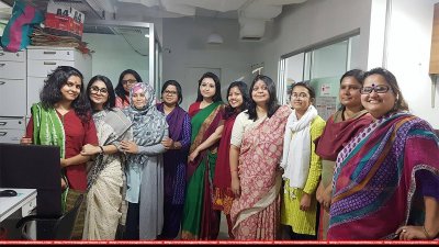 বাংলা ট্রিবিউনের নারীকর্মীদের একাংশ 
