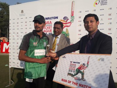 ৫ উইকেট নিয়ে ম্যাচসেরা মোহামেডানের শফিউল