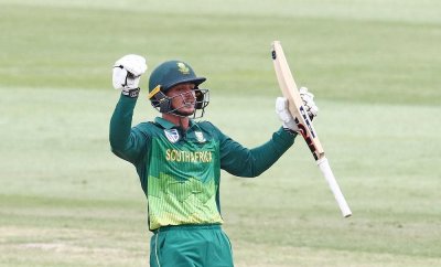 কুইন্টন ডি ককের সেঞ্চুরি উদযাপন