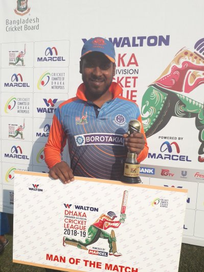 ব্রাদার্সের ম্যাচসেরা মিজানুর রহমান