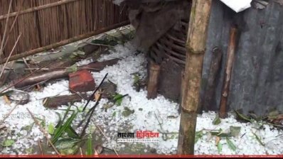 সুনামগঞ্জে ঝড়-শিলাবৃষ্টি, ফসলের ব্যাপক ক্ষতি