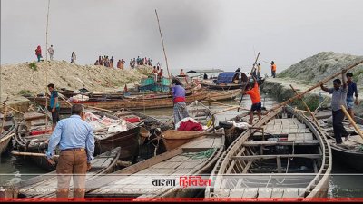 মেঘনায় টাস্কফোর্সের অভিযানে জেলেদের হামলা